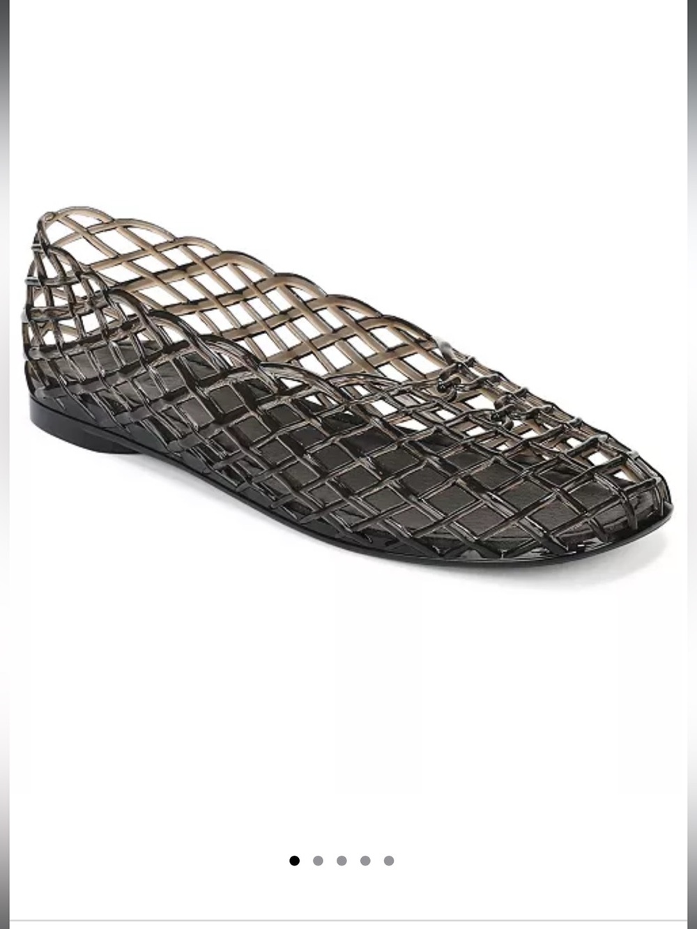 Annya Jelly Flats Sandals in Black Smoke